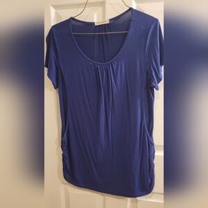 Royal Blue Short Sleeve BreastfeedingTop